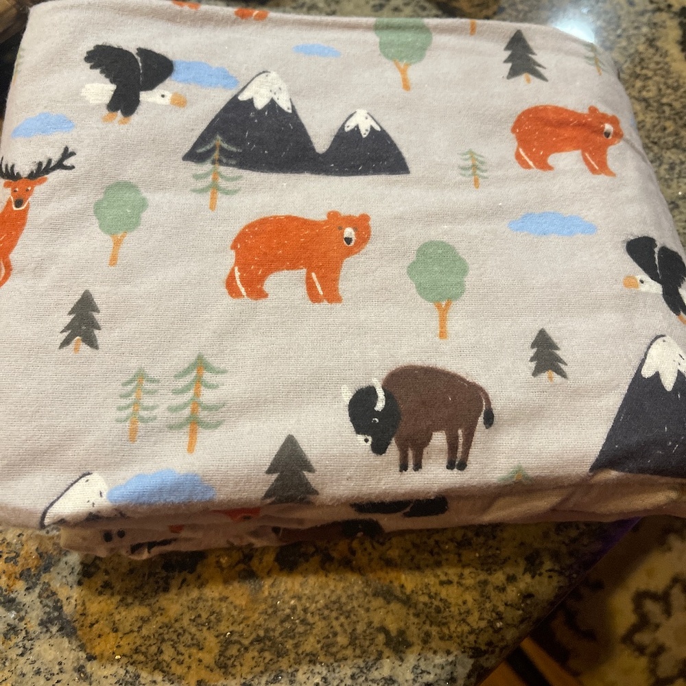 NWOT NEW Keeco Cozy Forest Woodland Animals 3 Piece Flannel Sheet Set TWIN